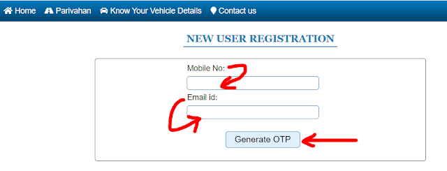 mobile number email id vehicle details